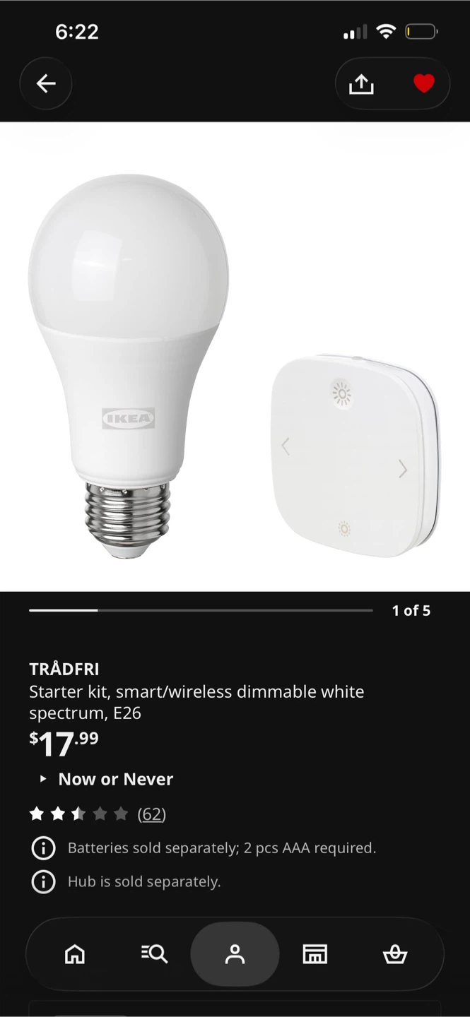 IKEA RÖDFLIK Floor Lamp + TRÅDFRI Smart Bulb & Remote Set - photo 3