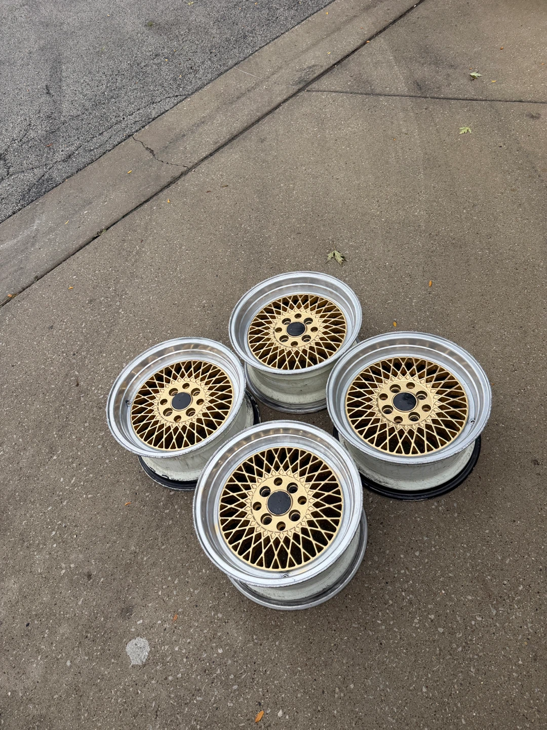 Set of 4 Gold Mesh Wheels