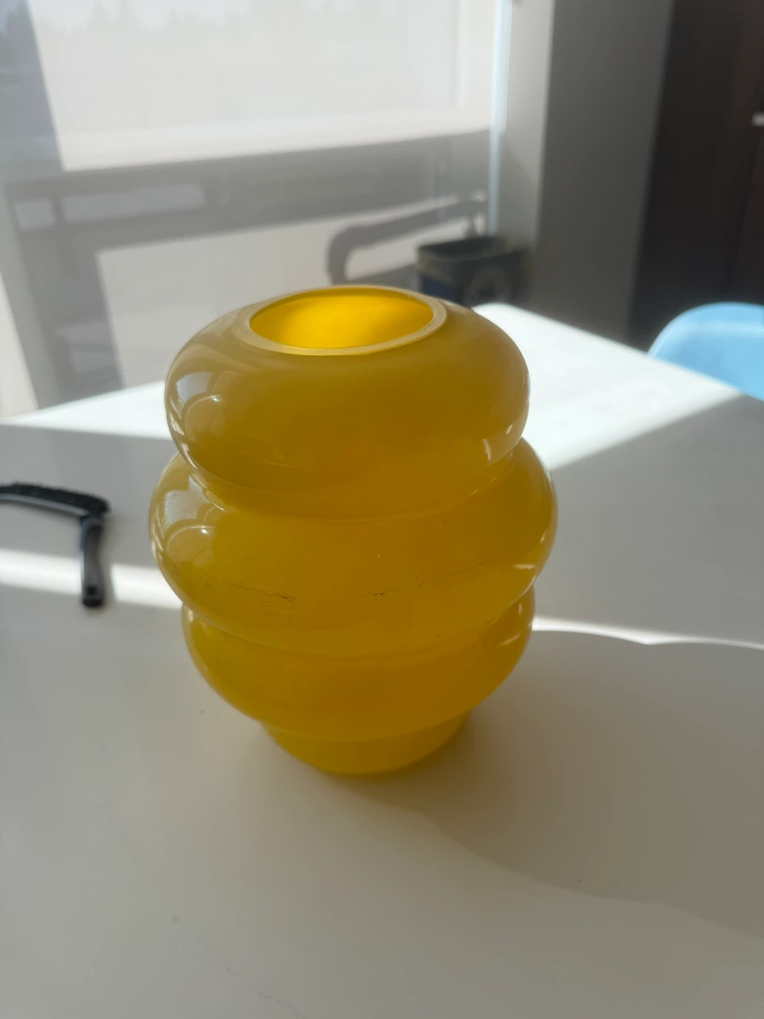 Yellow Glass Vase - photo 2