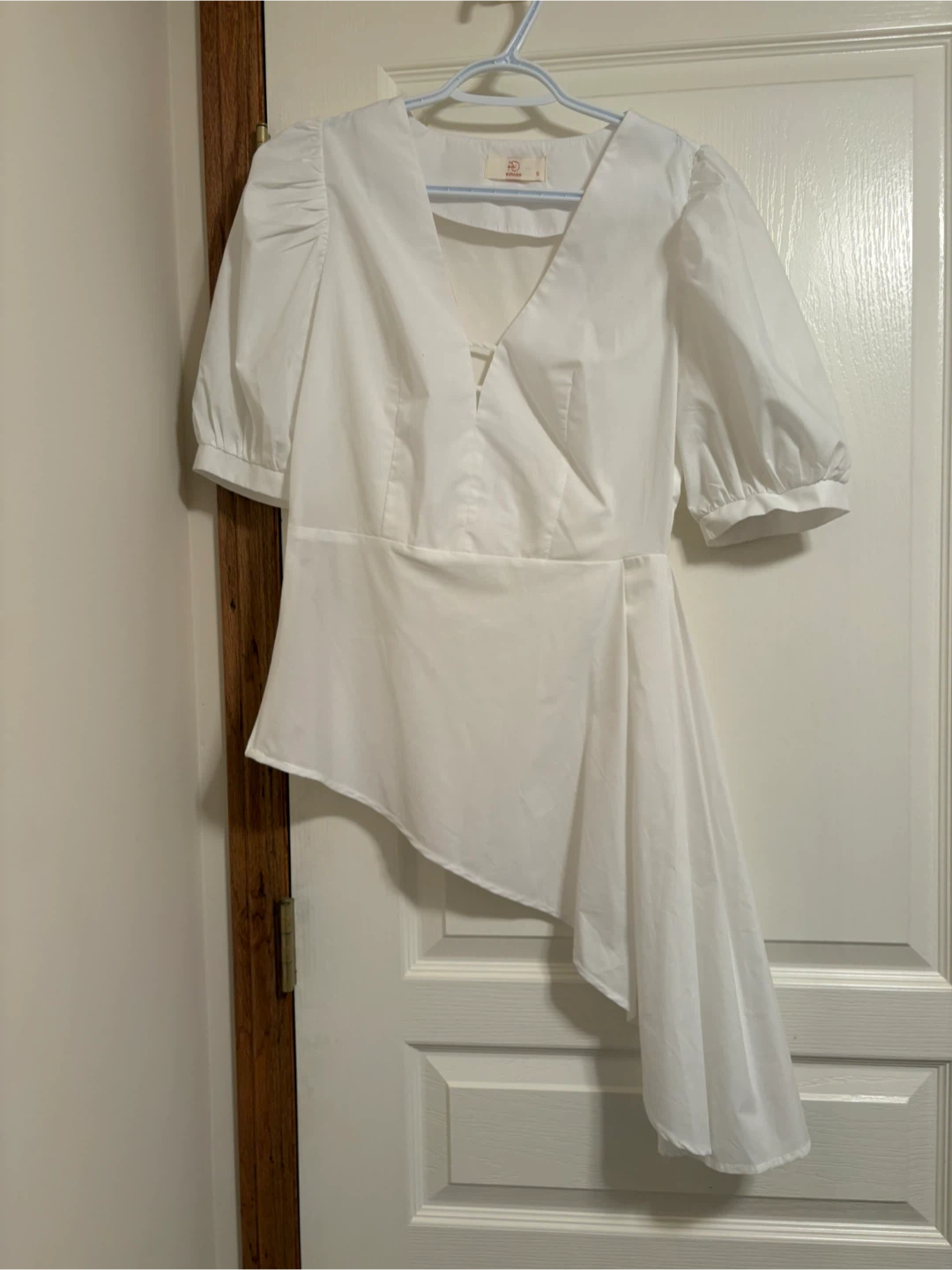 MD Woman White Asymmetrical Blouse