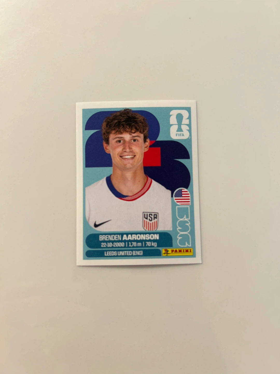 Panini Brenden Aaronson FIFA World Cup 2026 Sticker
