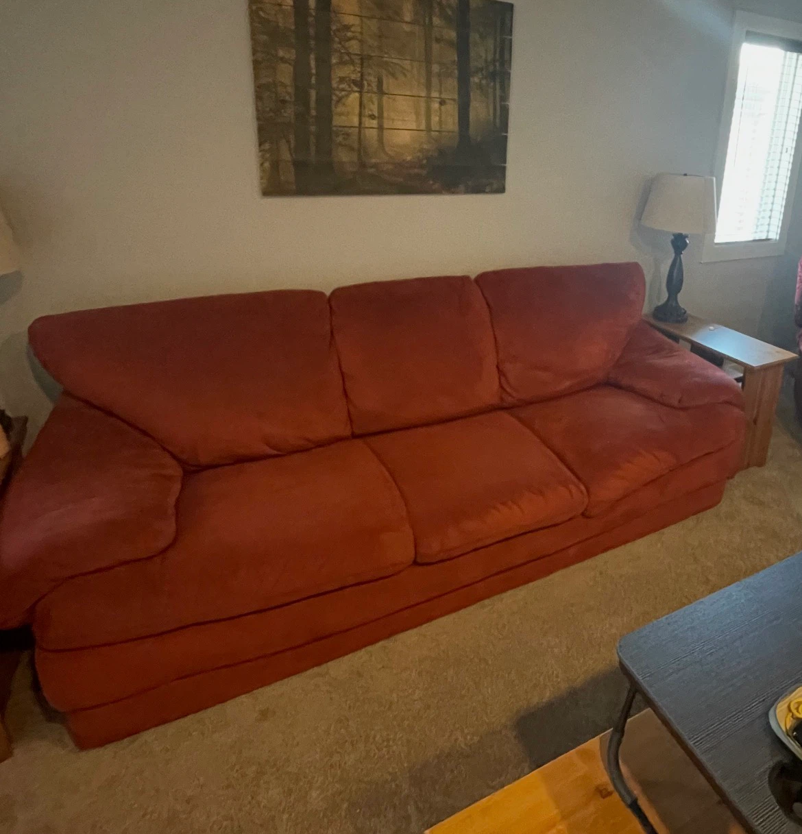 Red Recliner and Sofa Set