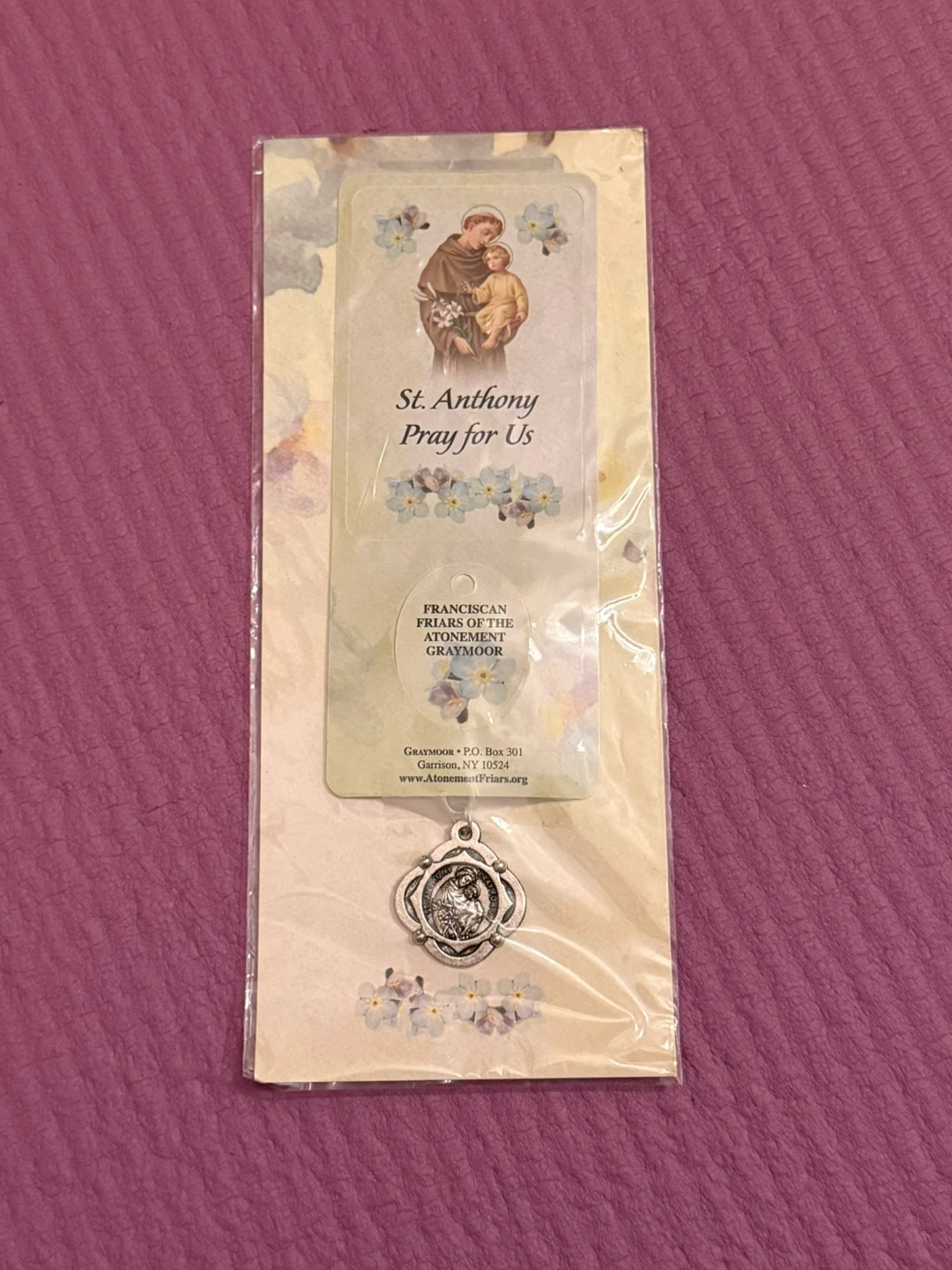 NEW✨🏈St. Anthony Religious Medal and Bookmark