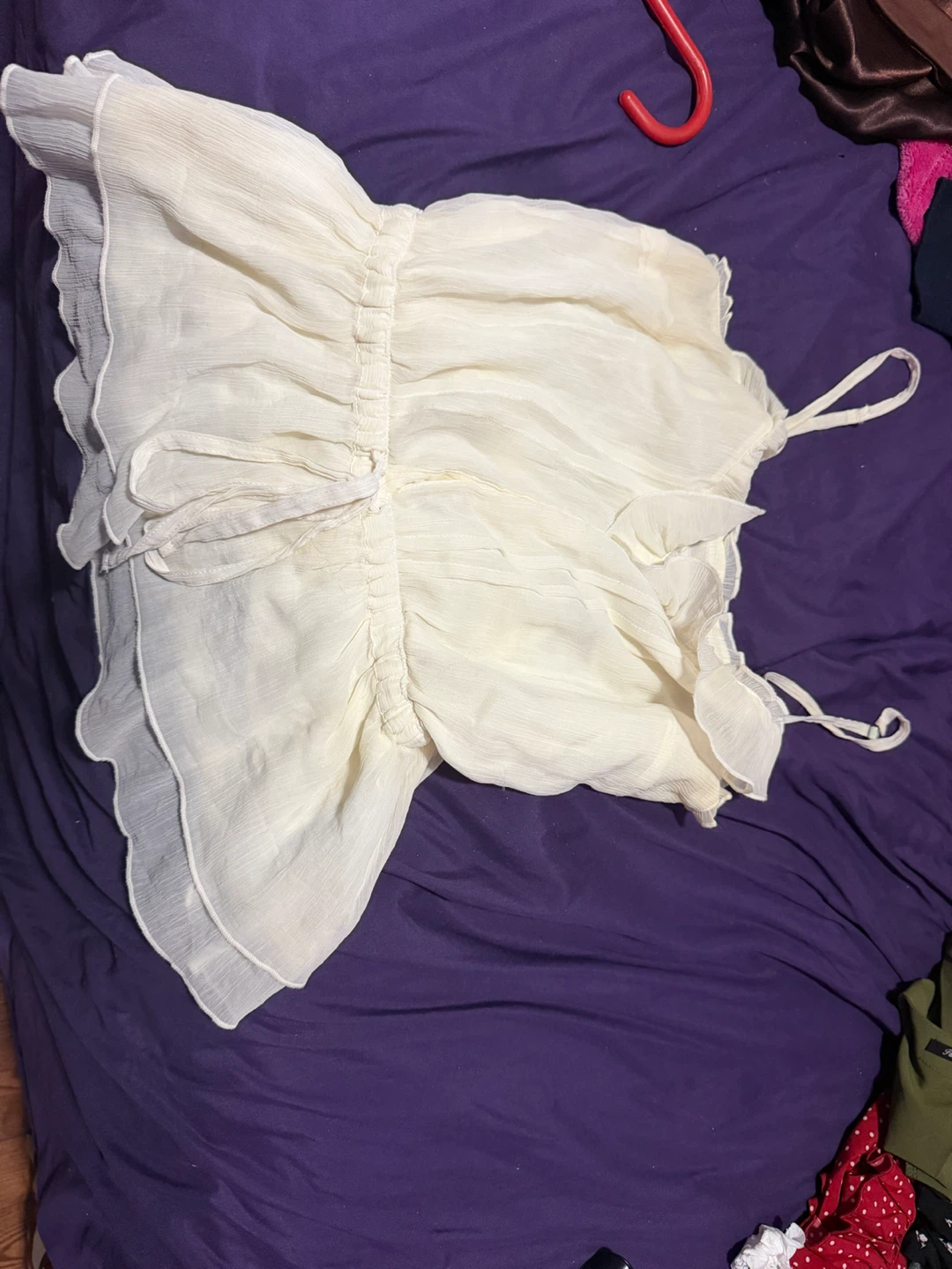 Cream Ruffled Cami Top