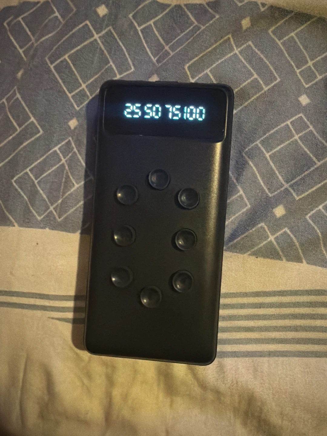 Portable Power Bank with Built-in Cables and LED Display