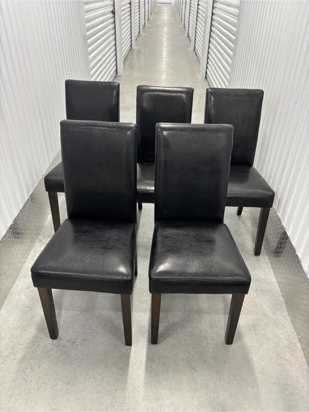 Set of 5 Black Dining Chairs