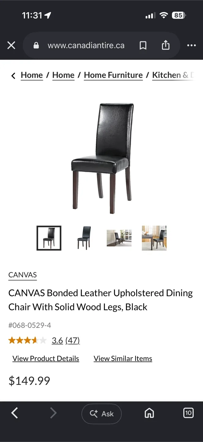 Set of 5 Black Dining Chairs - photo 4