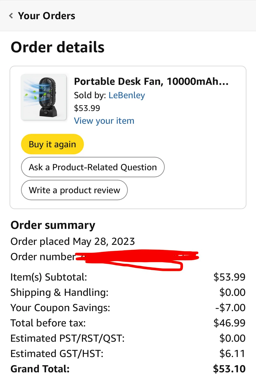 Cnkeeo Portable Desk Fan - photo 4
