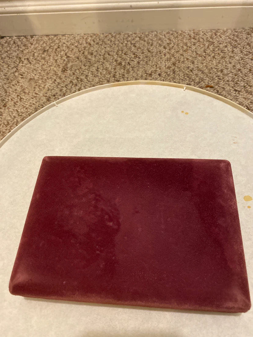 Vintage Burgundy Velvet Jewellery Box - photo 4