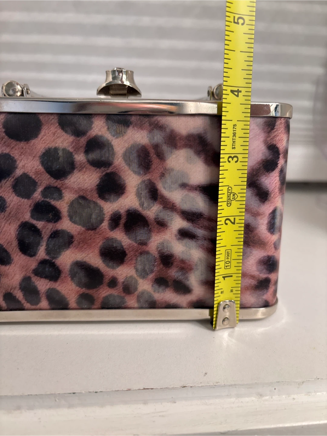 🏈 La Monde Moda Italia Leopard Print Box Clutch - photo 5