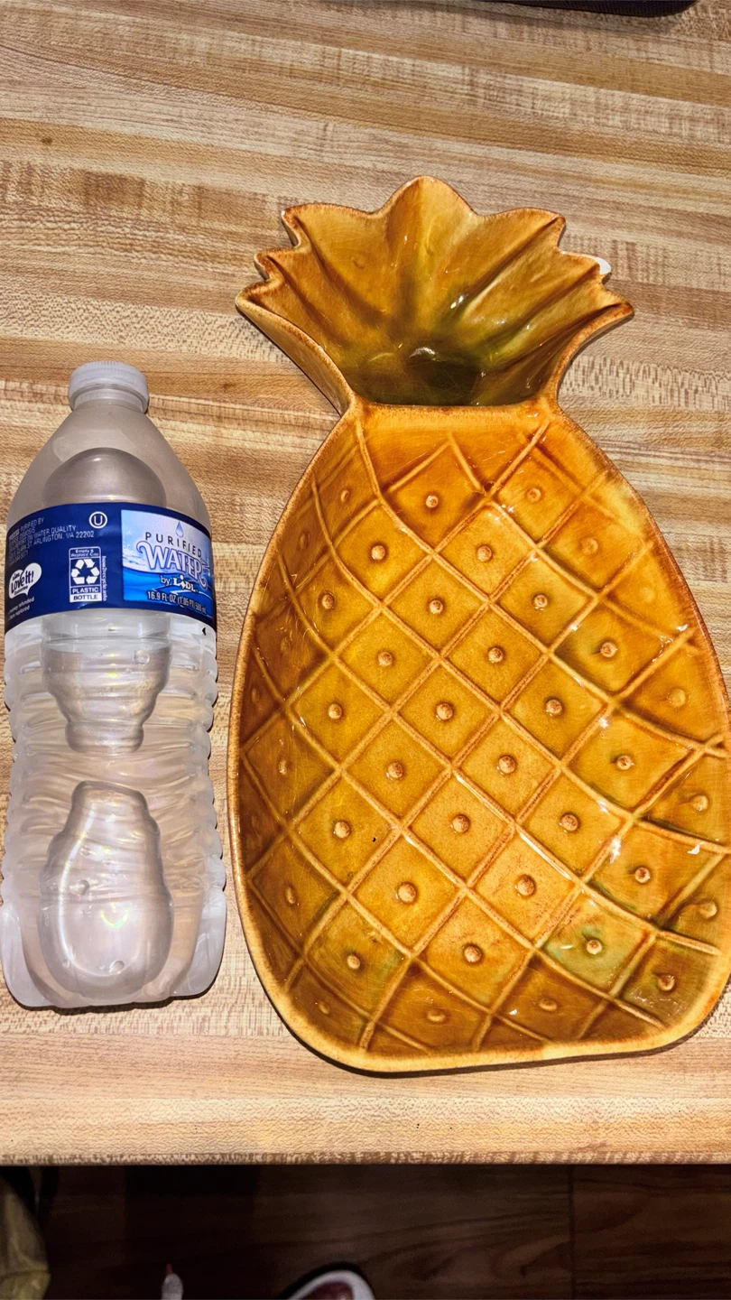 🏈 Vintage CALIF USA Ceramic Pineapple Dish