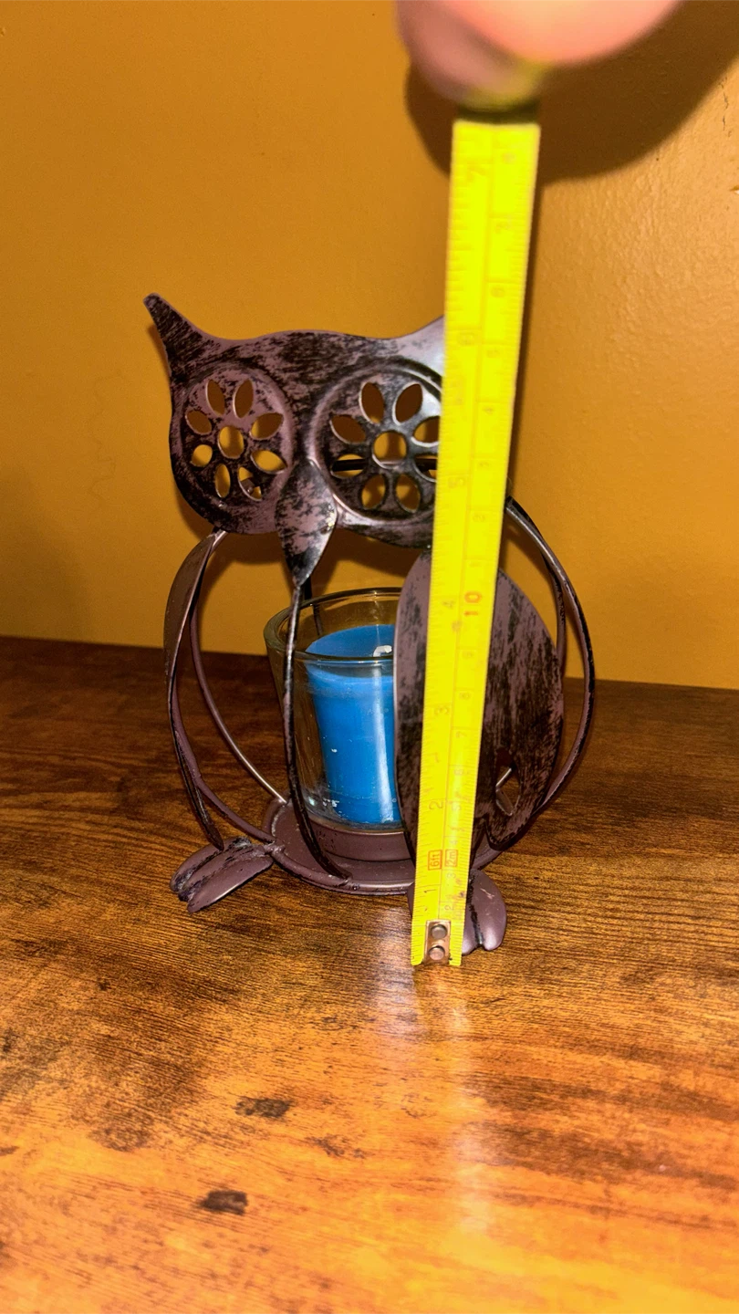 🏈 Metal Owl Candle Holder - photo 2