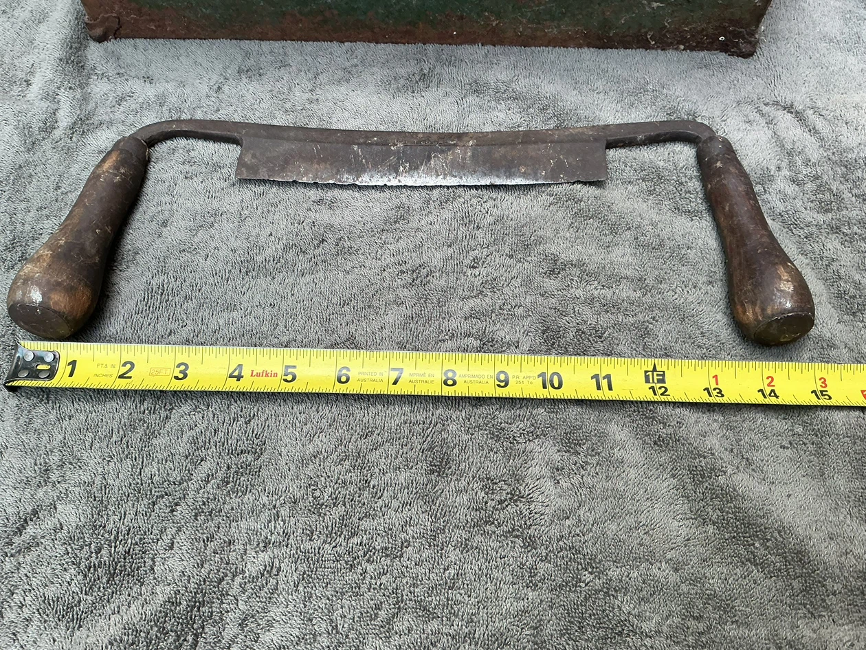 Antique Wood Handles Drawknife Woodworking Tool