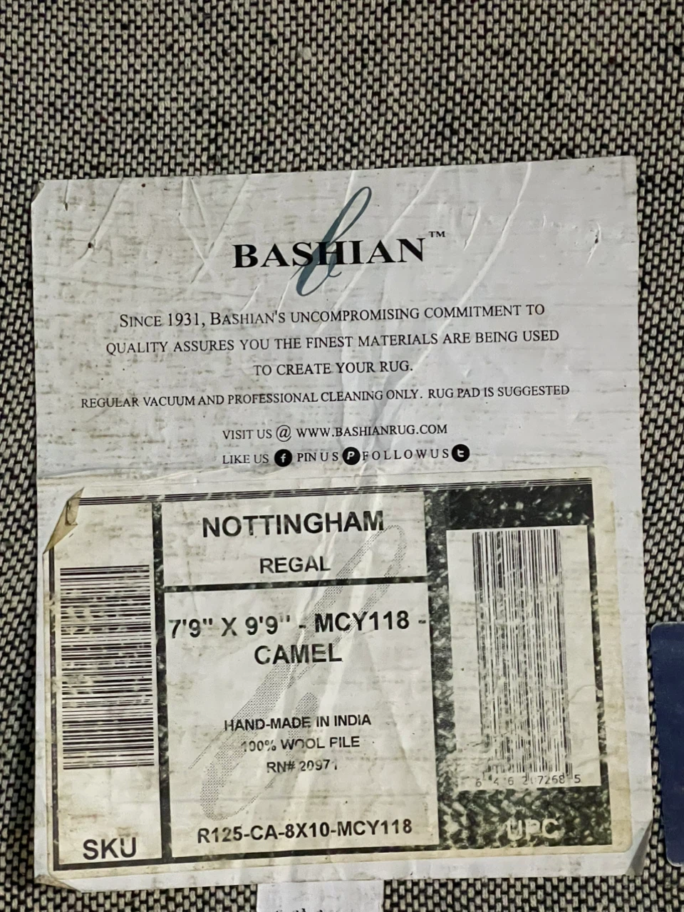 Bashian Nottingham Regal Wool Rug