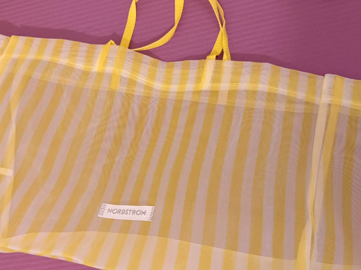 NEW✨🏈Nordstrom Striped Mesh Tote Bag