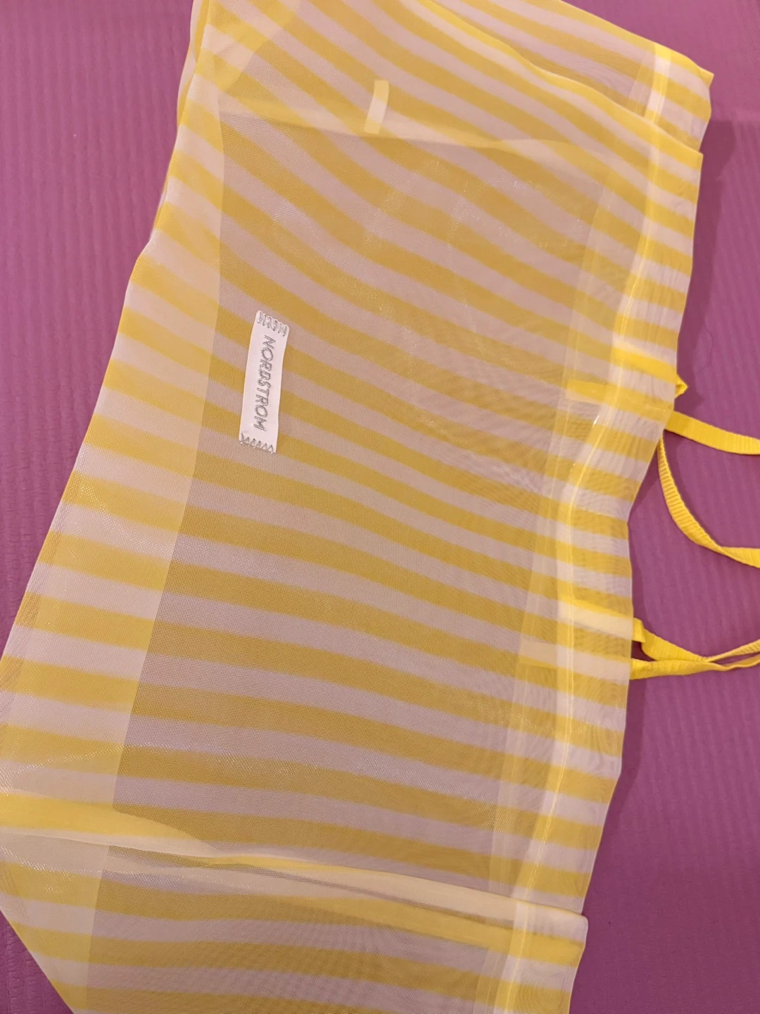 NEW✨🏈Nordstrom Striped Mesh Tote Bag - photo 5