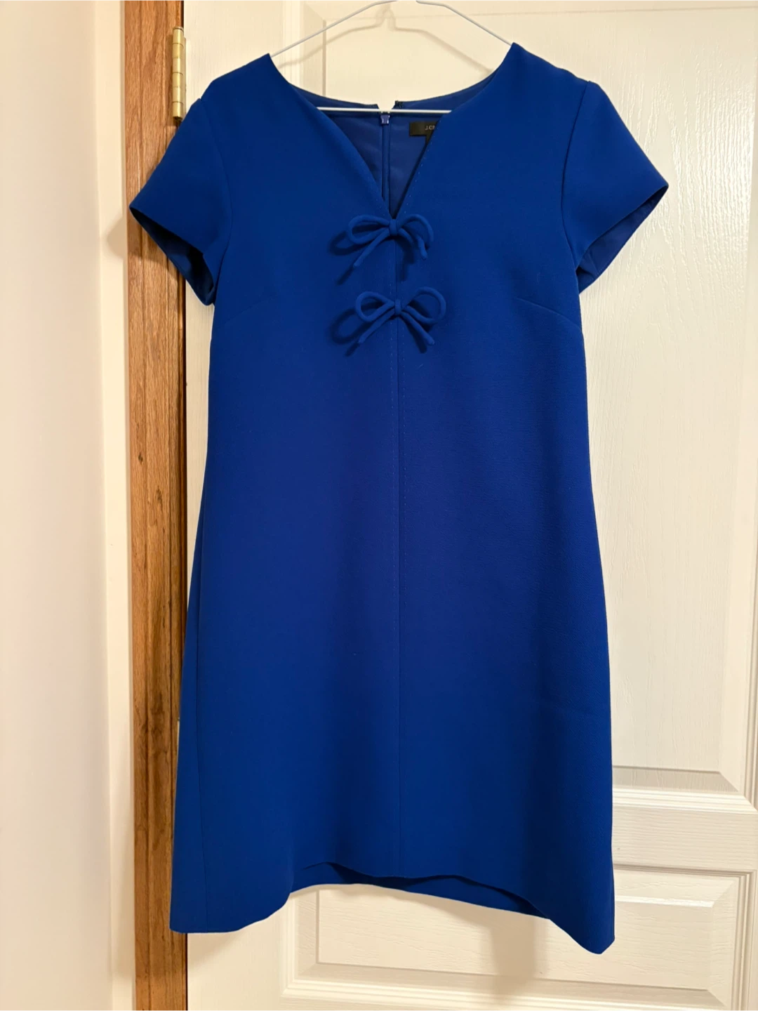 J.Crew Royal Blue Bow Detail Dress