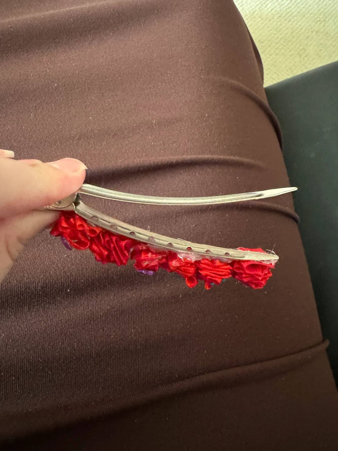 Red Rose Hair Clip