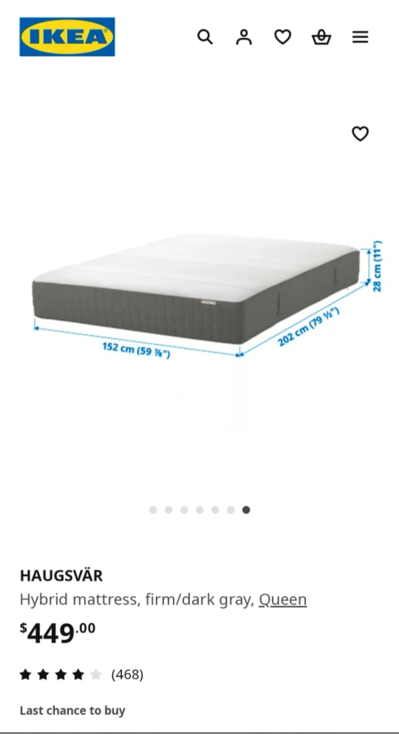 Queen Mattress HAUGSVÄR