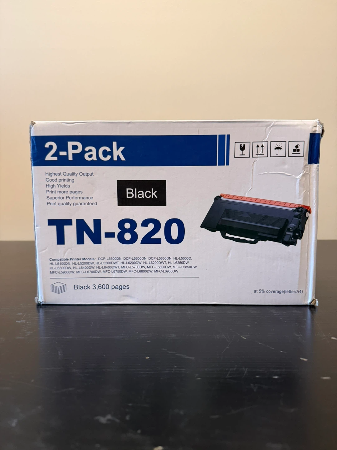 tn- 820 black toner cartridge 2-Pack - photo 2