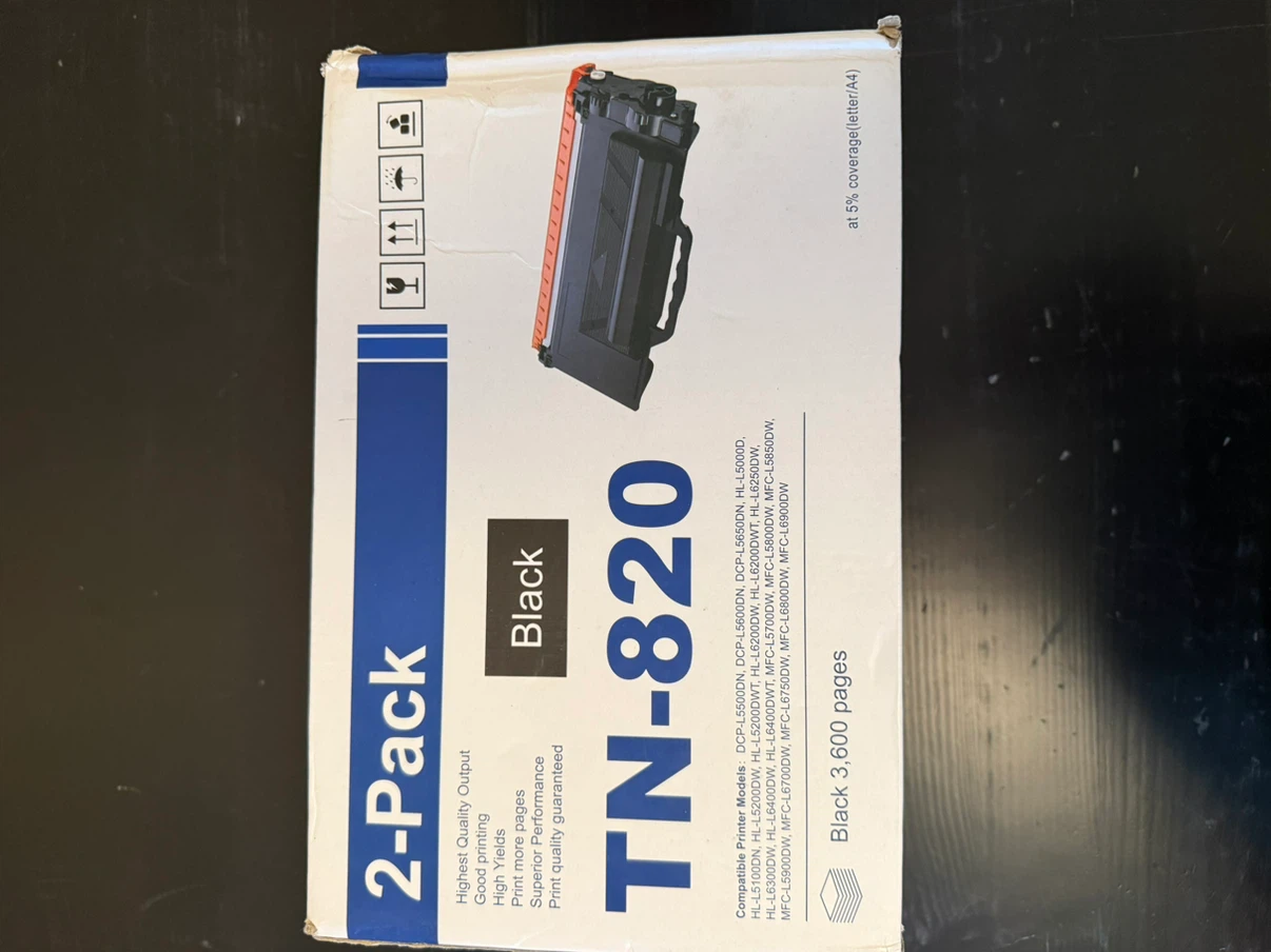 tn- 820 black toner cartridge 2-Pack - photo 4