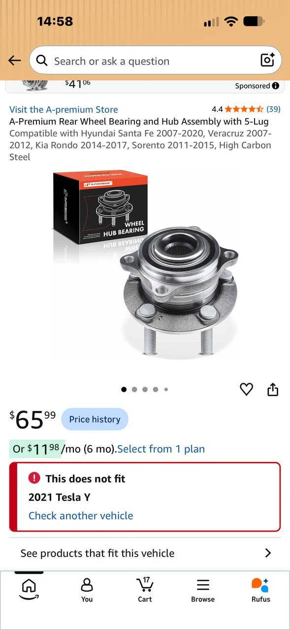 H998— A-Premium Rear Wheel Bearing & Hub Assembly — H