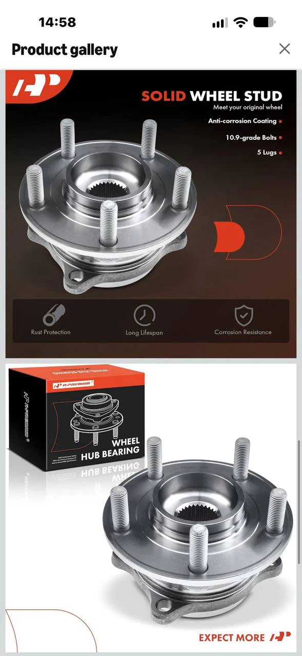 H998— A-Premium Rear Wheel Bearing & Hub Assembly — H - photo 4