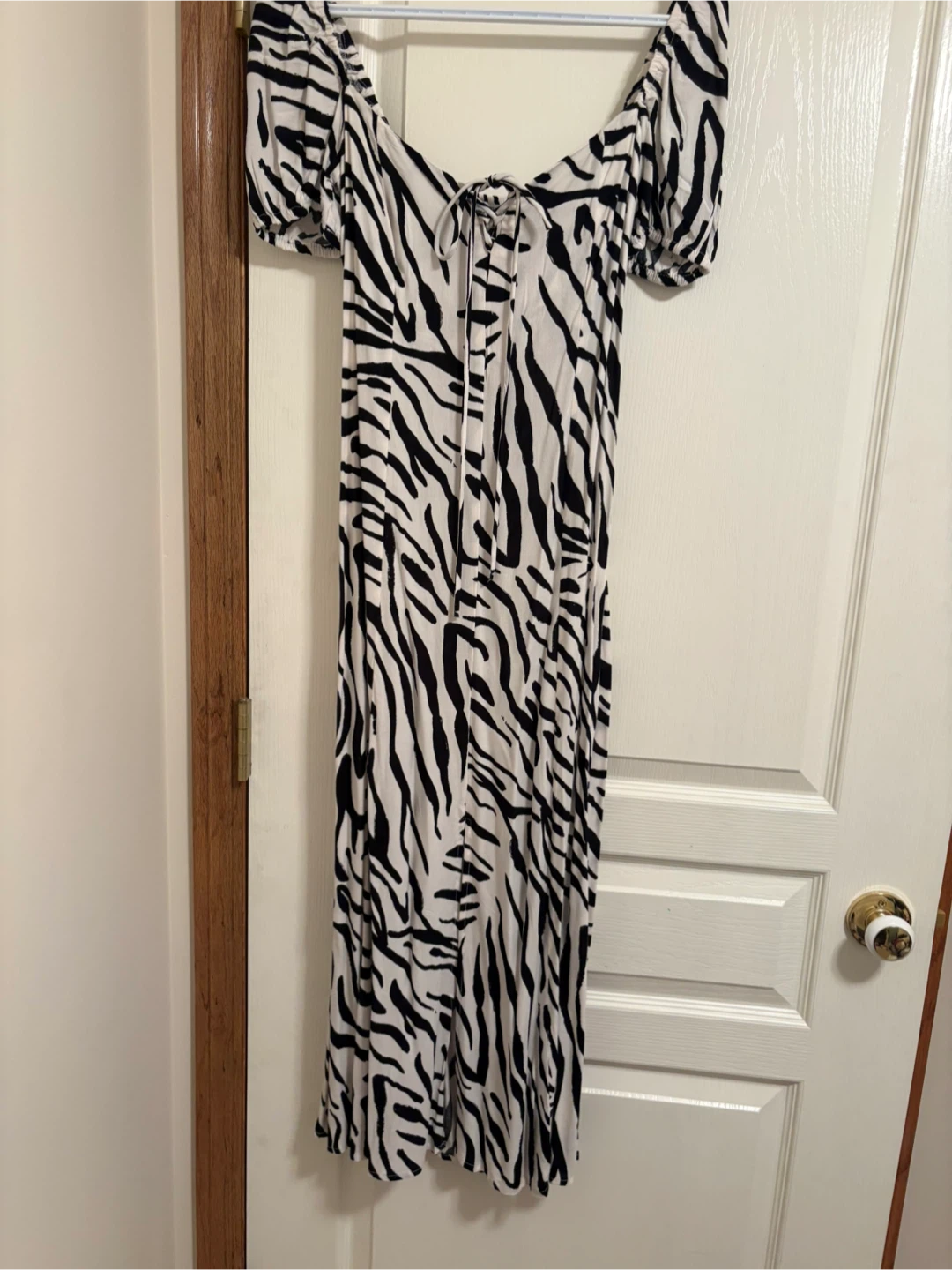 Zebra Print Maxi Dress