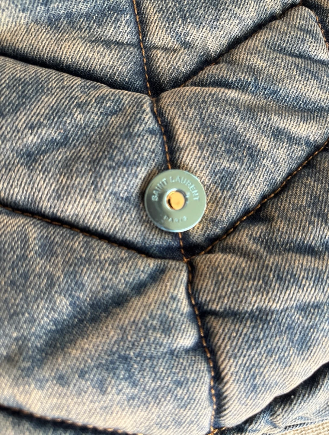 Saint Laurent Loulou Puffer Denim Bag - photo 3