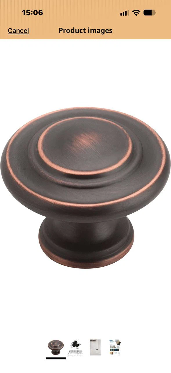 H999 — Amerock Inspirations Cabinet Knobs 10-Pack — Oil- - photo 2