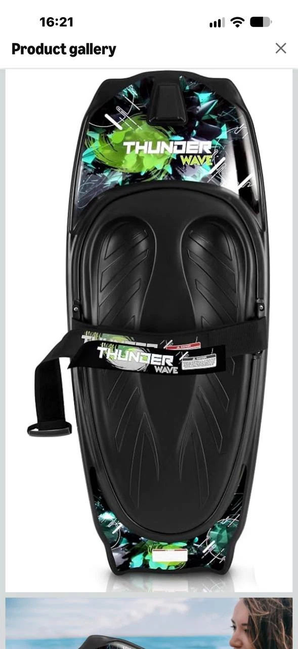 H1002 — Thunder Wave Water Sport Kneeboard with Hook – Black/ - photo 2