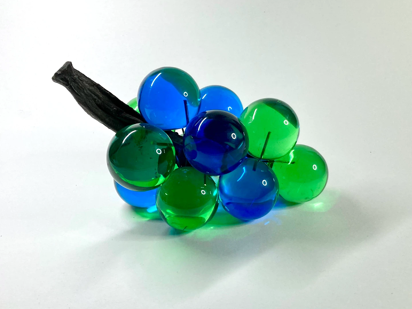 Vintage Large MCM Lucite Grapes Decor – Blue & Green