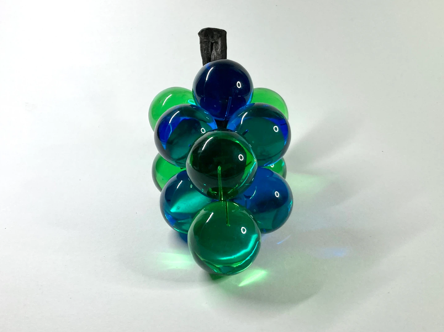 Vintage Large MCM Lucite Grapes Decor – Blue & Green - photo 2