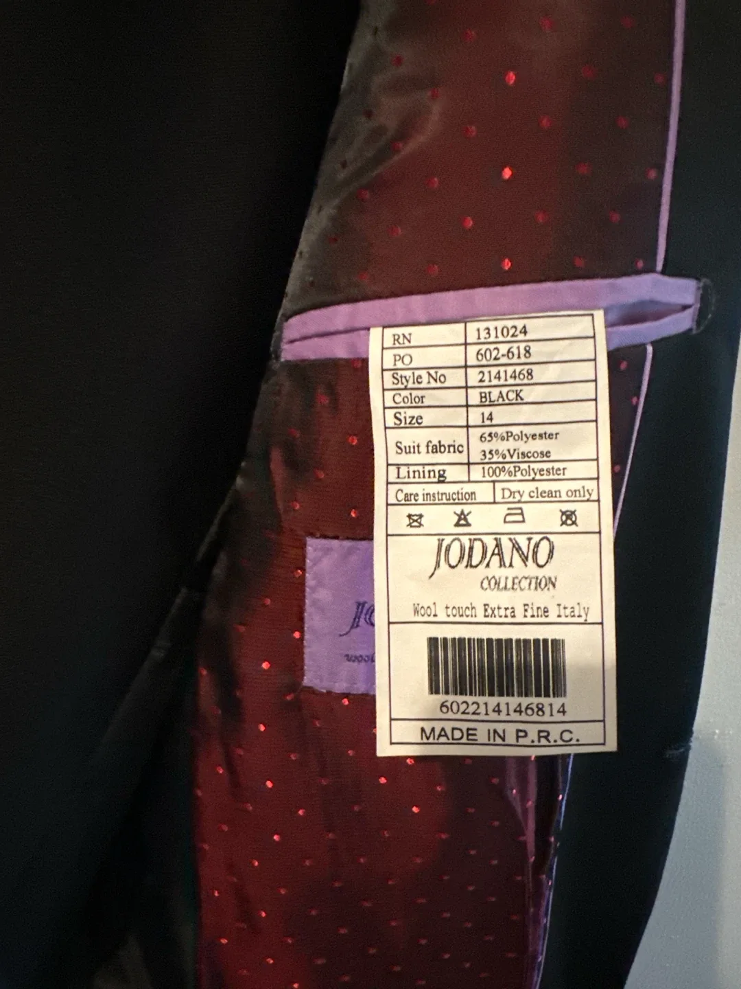 Jodano Collection Black Tuxedo Jacket Size 14 - photo 2