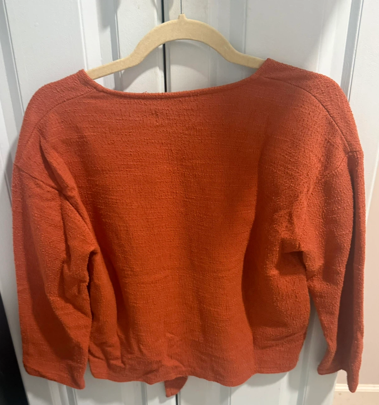 🏈Madewell Texture & Thread V-Neck Tie-Front Top - photo 2