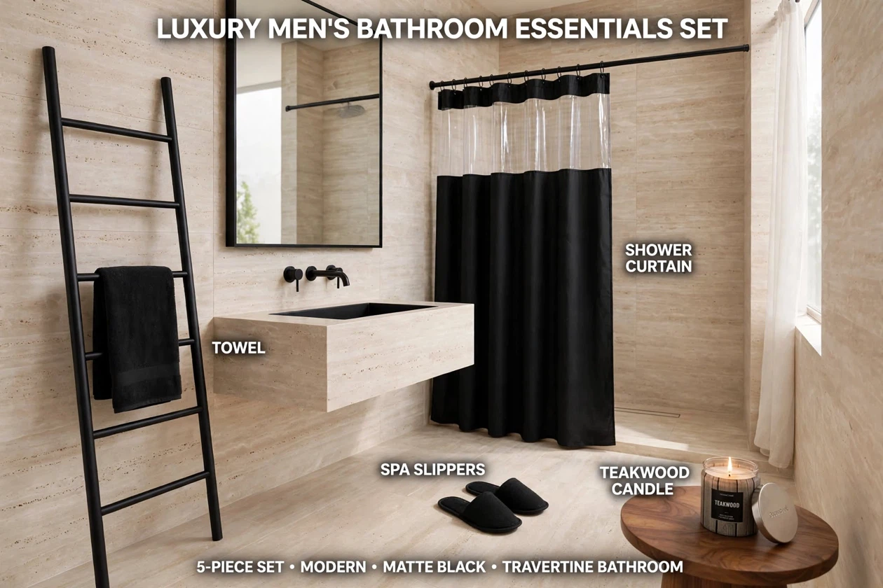 5-Piece Luxury Men's Bathroom Essentials Set - photo 2