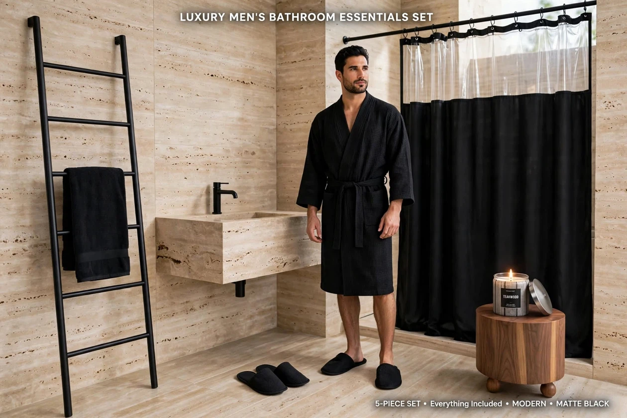 5-Piece Luxury Men's Bathroom Essentials Set - photo 3