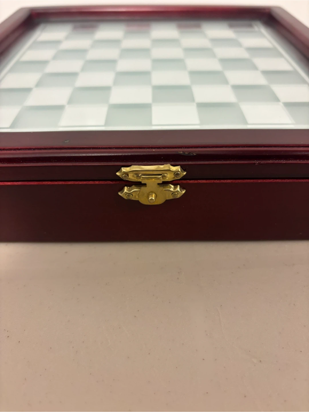 Glass Chess Set with Wooden Storage Case - photo 2