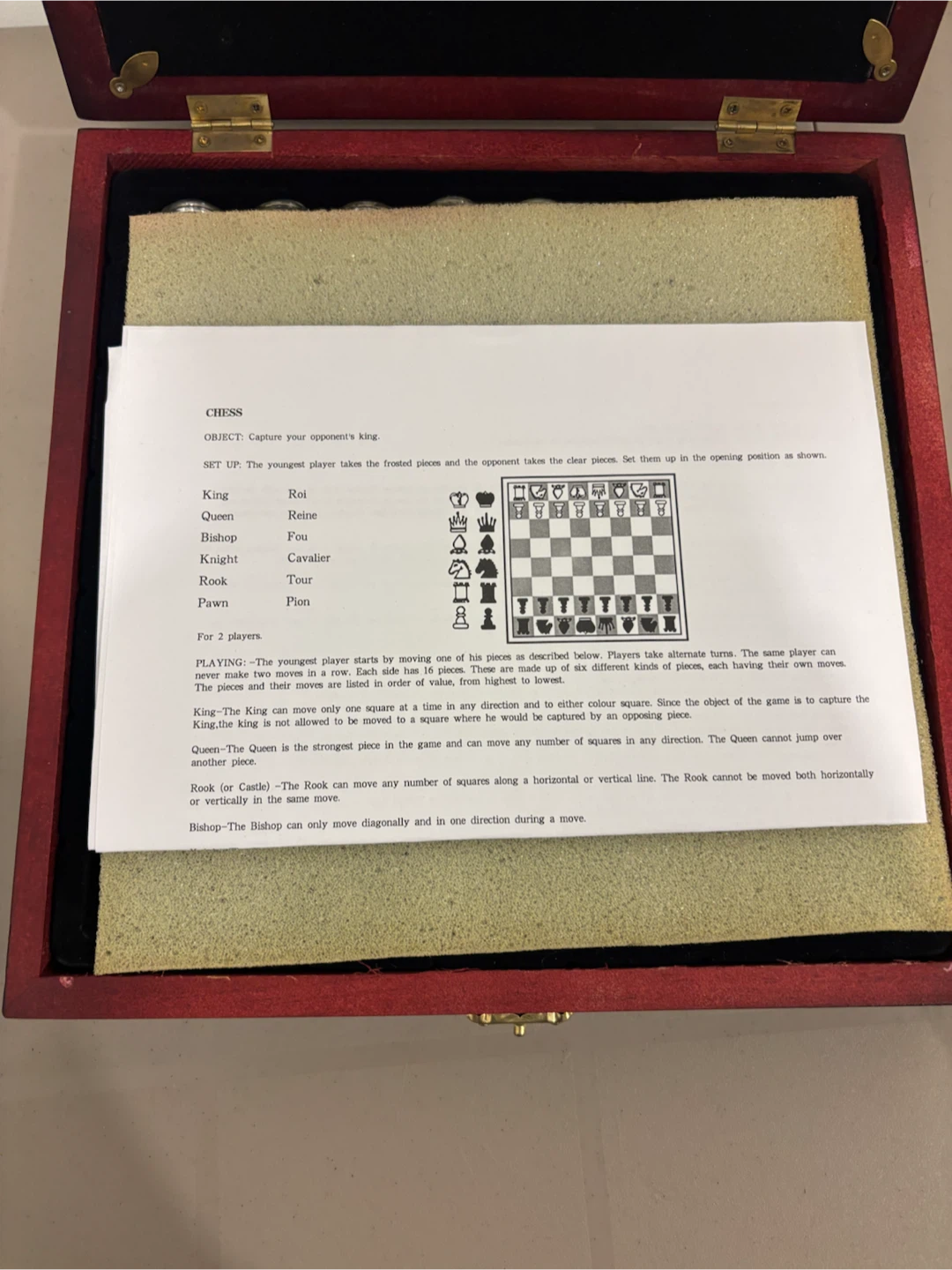 Glass Chess Set with Wooden Storage Case - photo 3