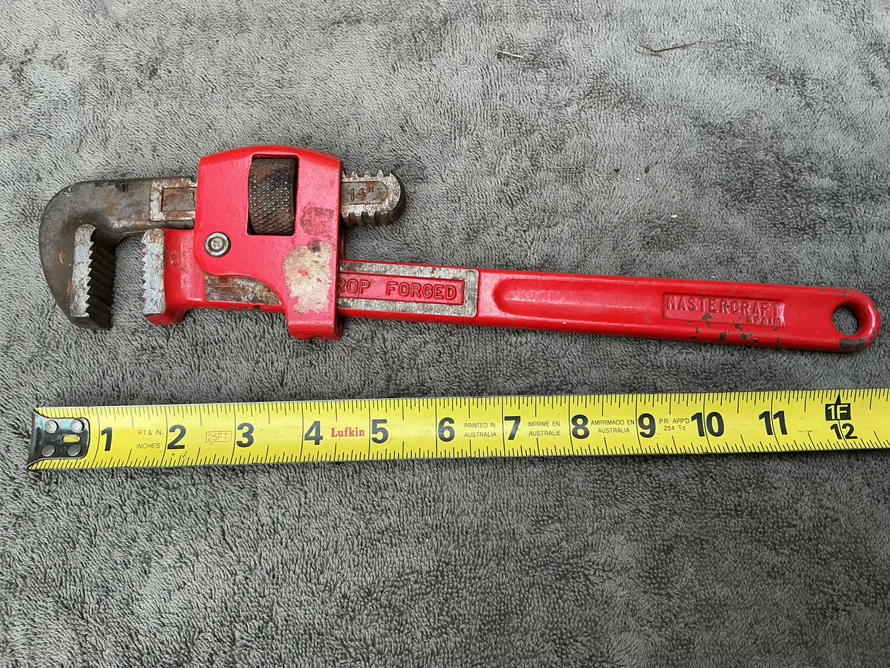 Mastercraft 14-inch Pipe Wrench !