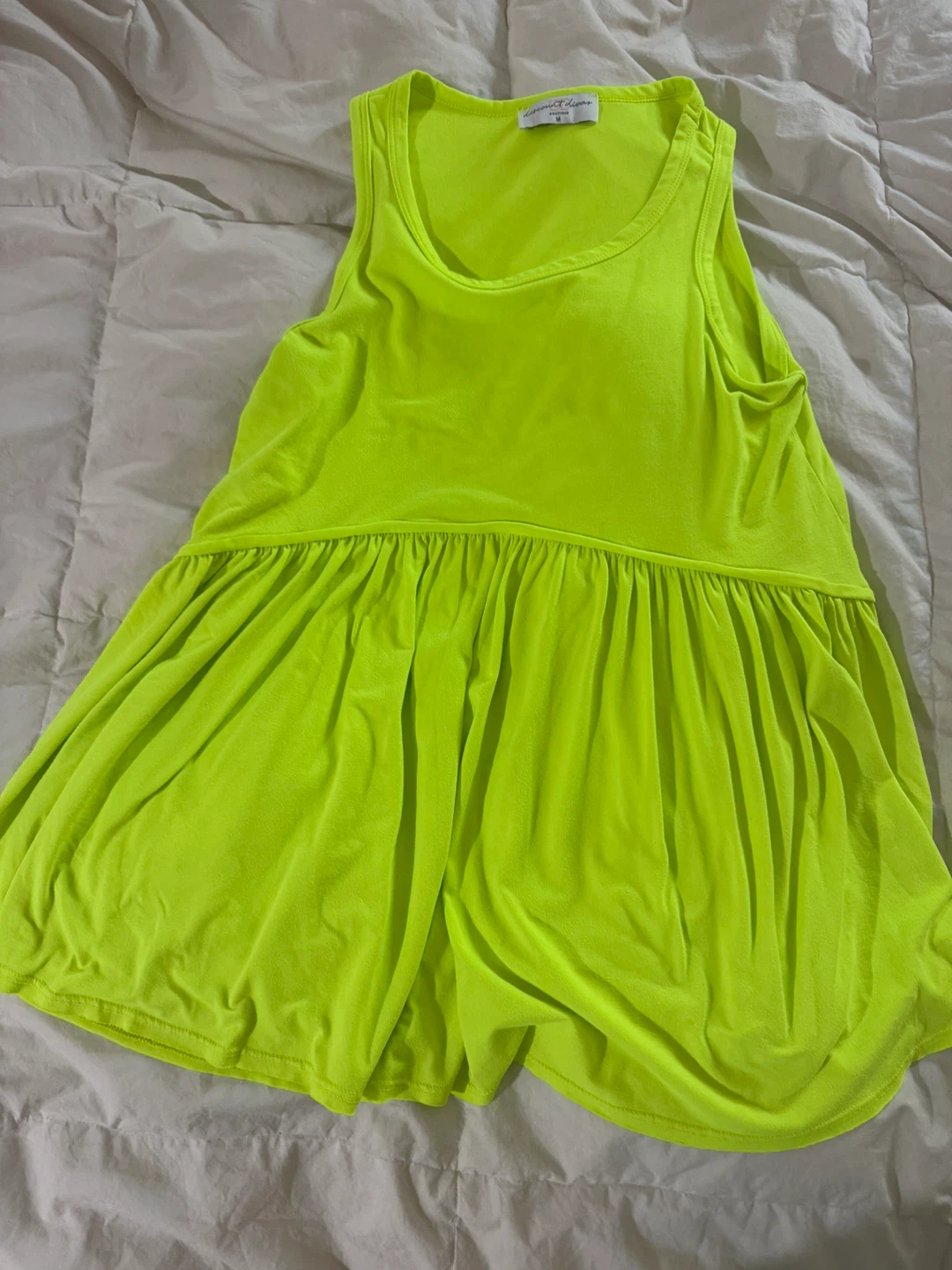 🏈 Discount Divas Boutique neon yellow tank top