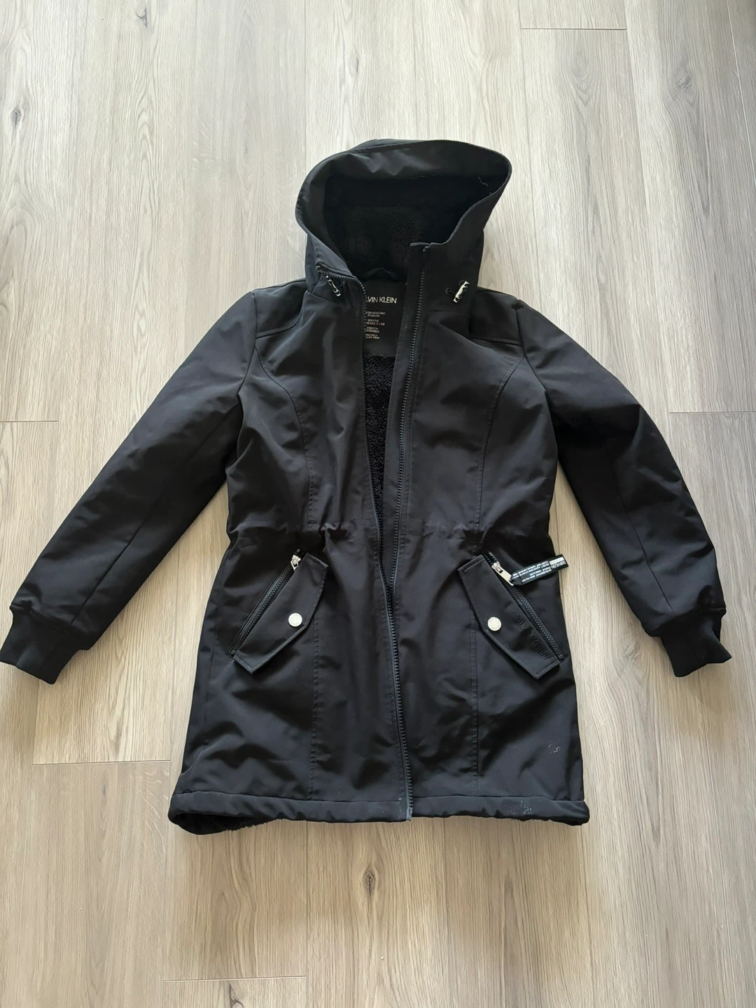 Calvin Klein water resistant fleece lined hoodied Winter Jacket