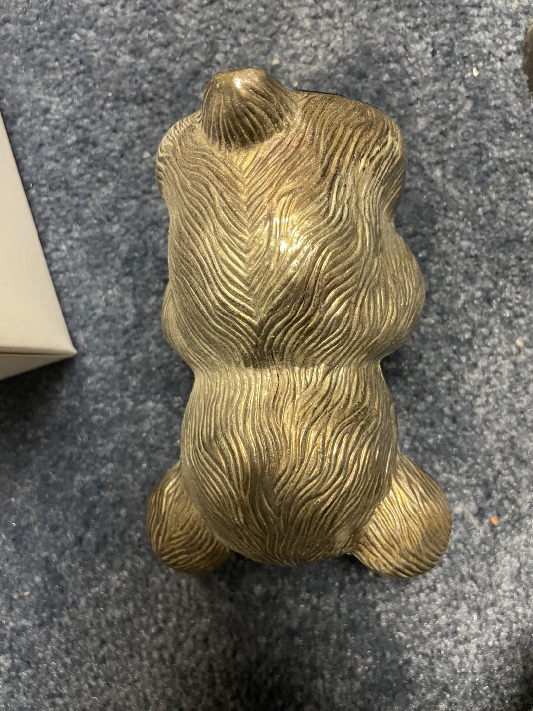 Vintage Brass Teddy Bear Coin Bank - photo 3