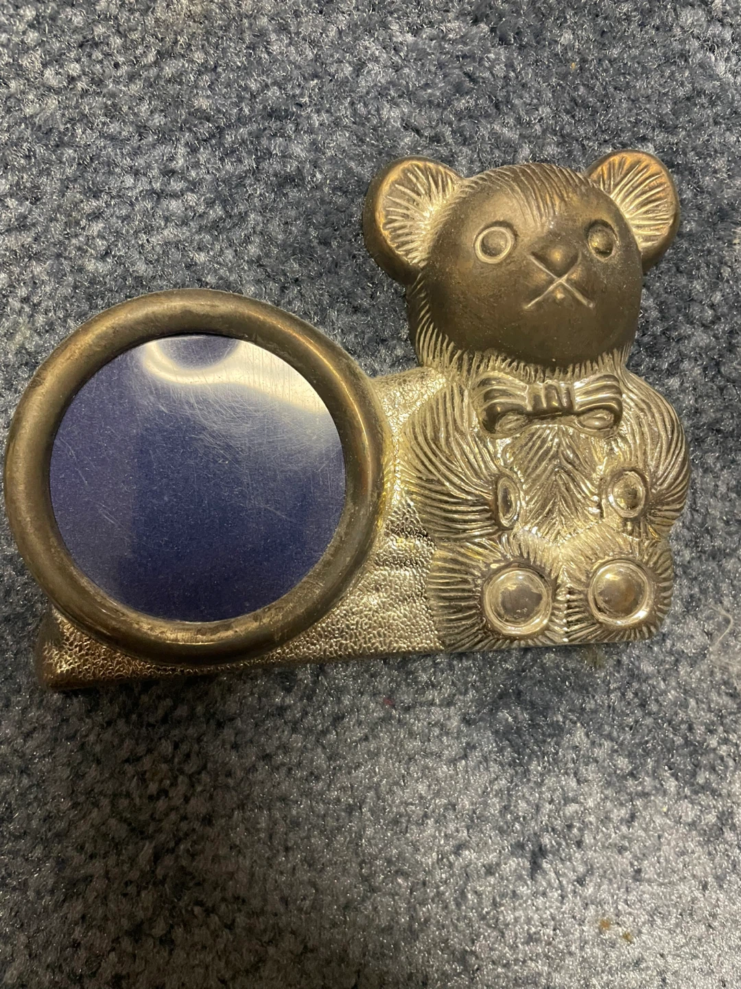 Vintage Brass Teddy Bear Coin Bank - photo 5