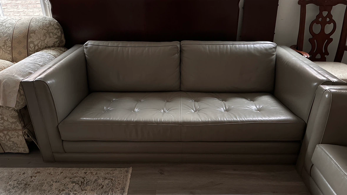 Genuine Leather Sofa and Armchair Set - Marcantonio Designs - photo 3