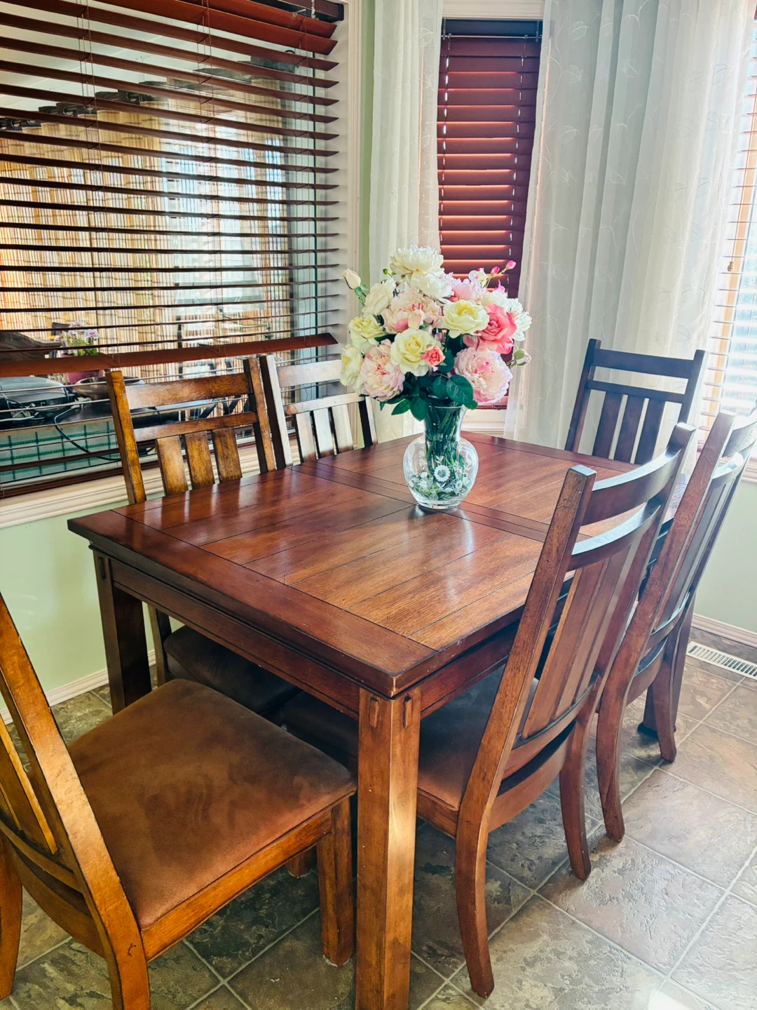Solid Wood Dining Table and 4 Chairs