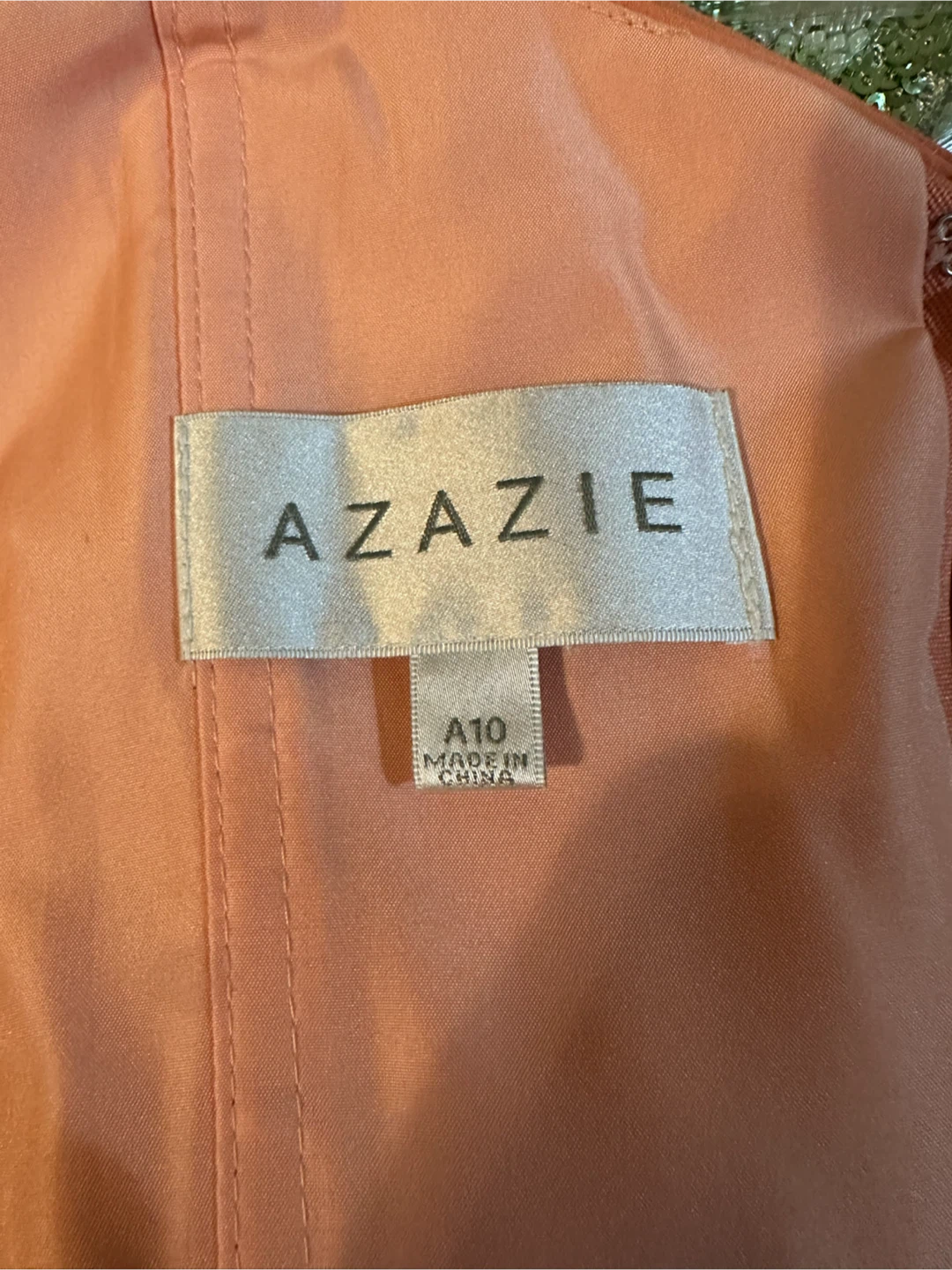 Azazie Coral Chiffon Evening Dress Size A10 - photo 2