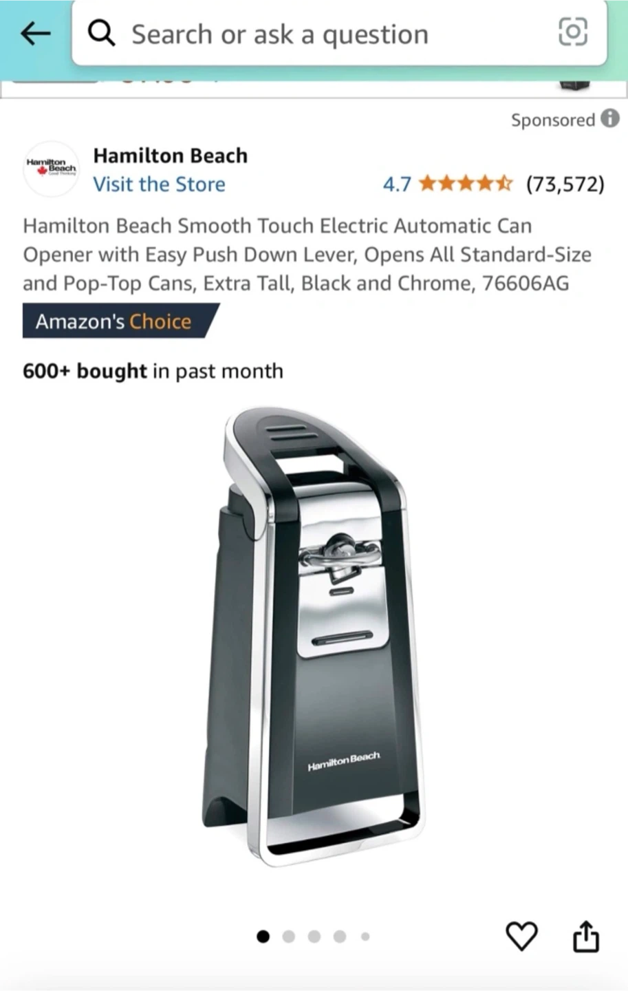 Hamilton Beach Smooth Touch Electric Can Opener - photo 2