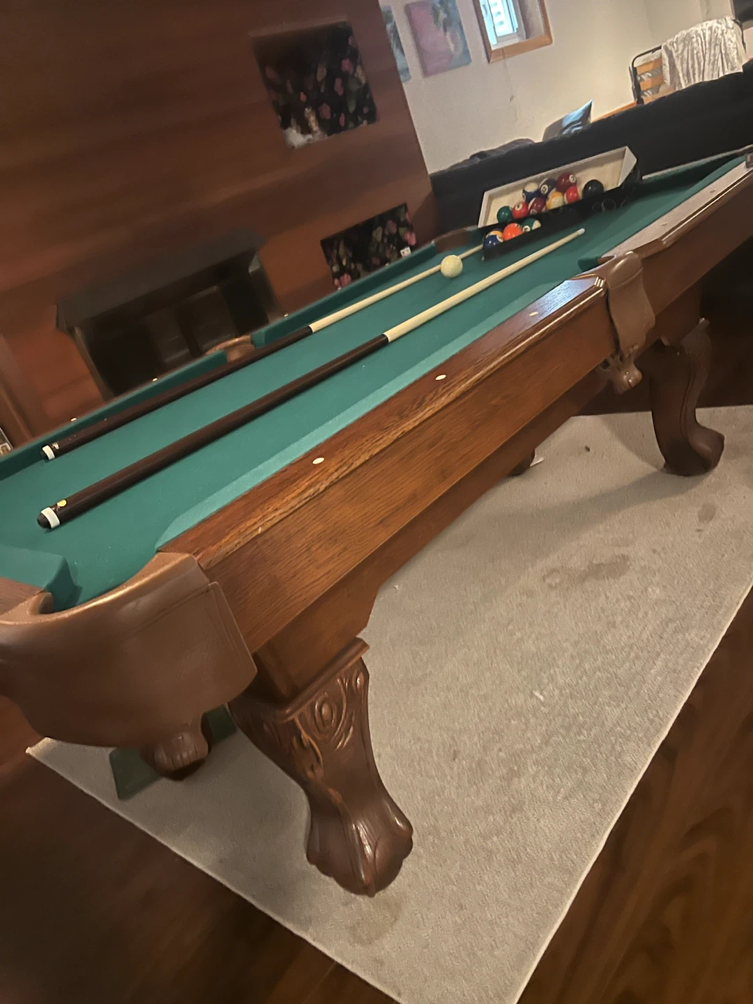 Classic wooden pool table - photo 2