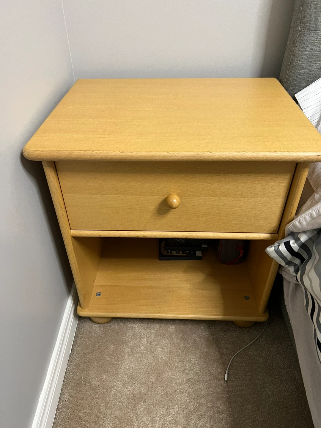 Light Wood Nightstand